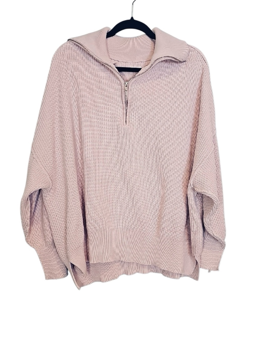 🌺 Aerie Quarter-Zip Knit Sweater, Size XL